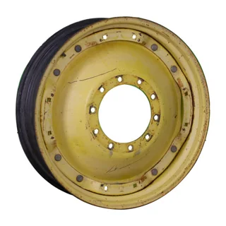 Used 10 X 34 10-13.19-11.07 2 Bolt Waffle Yellow Wheel w/ Disc