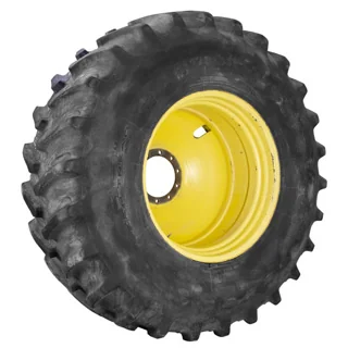 Used 650/85R38 173A8/B Firestone Deep Tread 23 TL R-1W 85-90% on 23 X 38 10-13.19-11.07-14.37 Combin