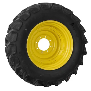 Take-Off 380/85R30 135A8/B Mitas AC85 TL R-1W 95-100% on 12 X 30 GKN 8-10.82-8.78 Rim & Rail Yellow