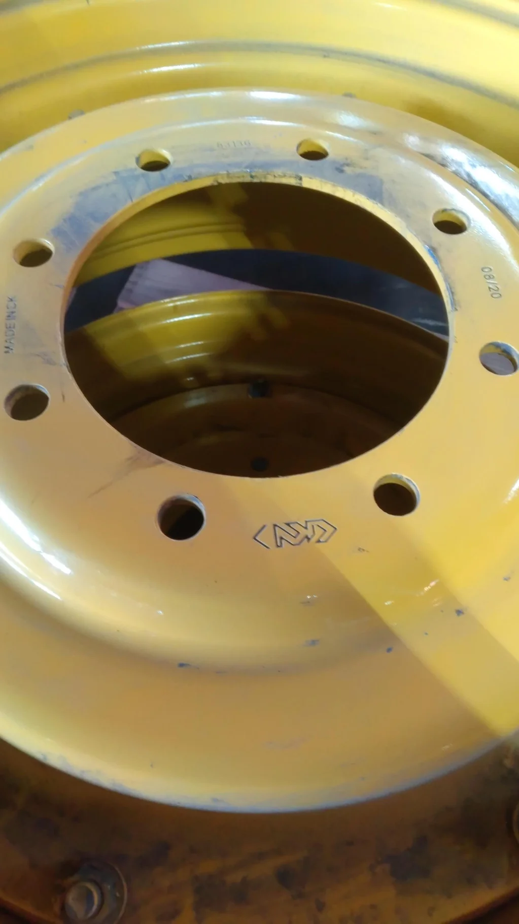 Take-Off 12 X 30 GKN 8-10.82-8.78 Rim & Rail Yellow Wheel w/ Disc image 3