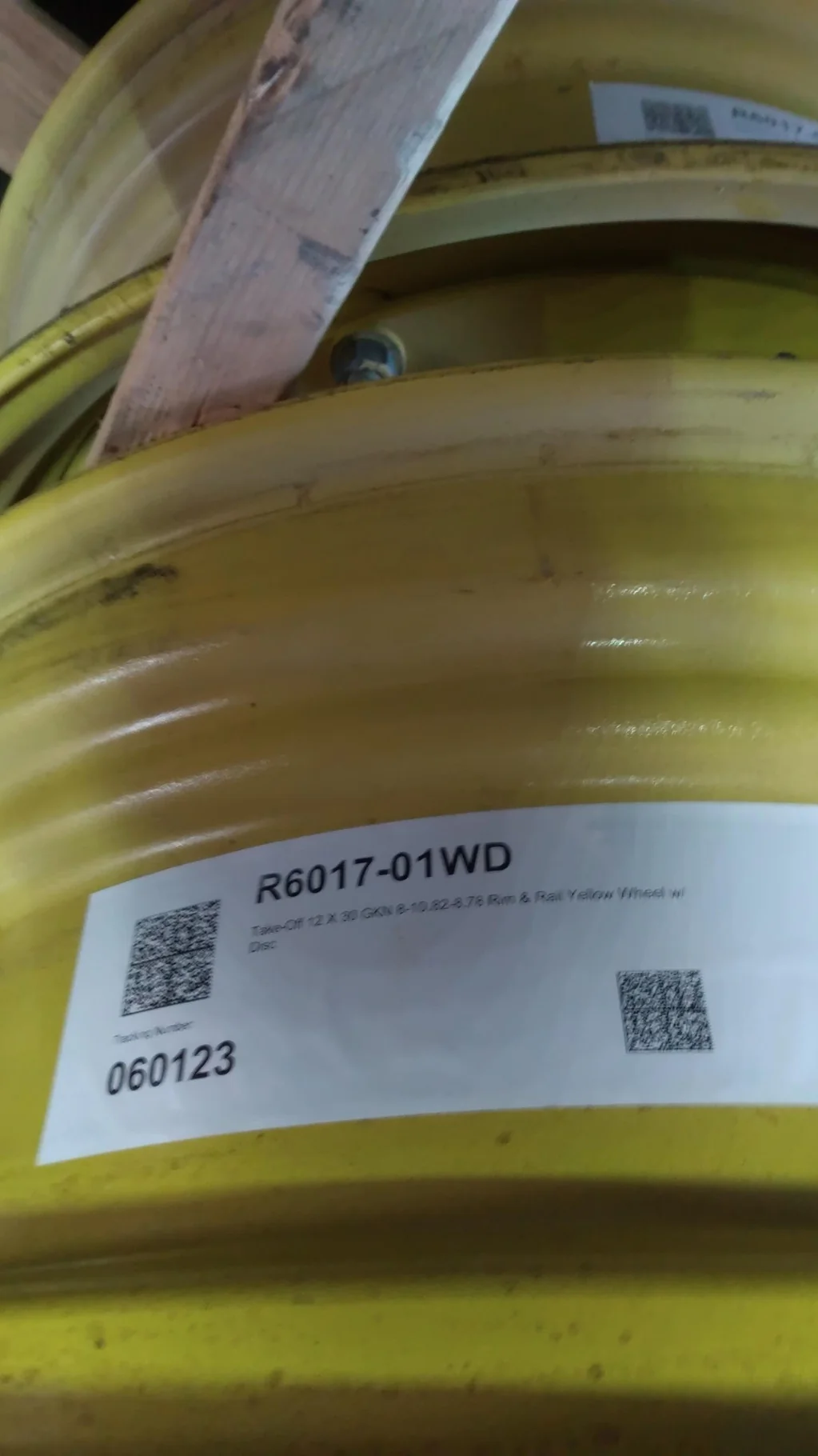 Take-Off 12 X 30 GKN 8-10.82-8.78 Rim & Rail Yellow Wheel w/ Disc image 4