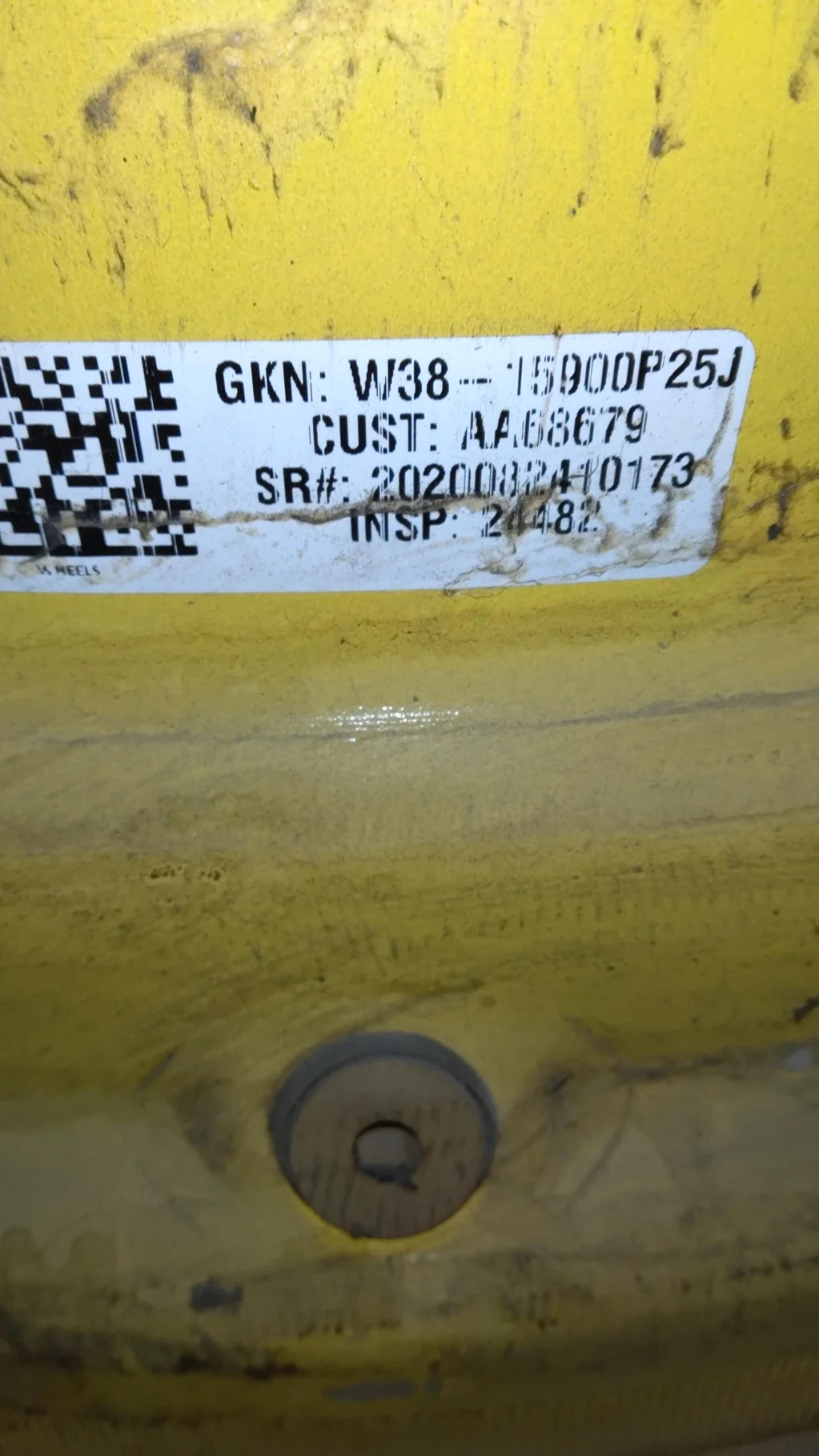 Take-Off 23 X 38 GKN 10-13.19-11.07 Dual Yellow Wheel image 4