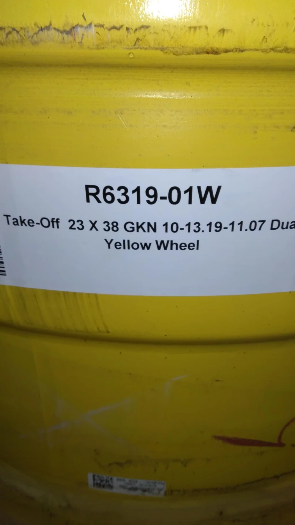 Take-Off 23 X 38 GKN 10-13.19-11.07 Dual Yellow Wheel image 6