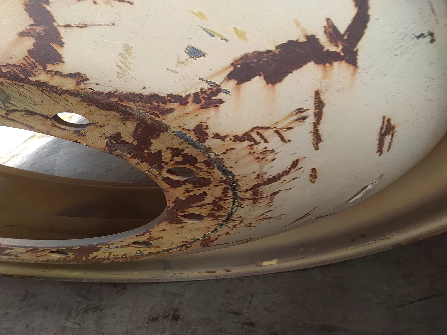 USED 16 X 42 10-13.187-11.07-12.4 (OUTSIDE) DOLLY DUAL YELLOW WHEEL image 3