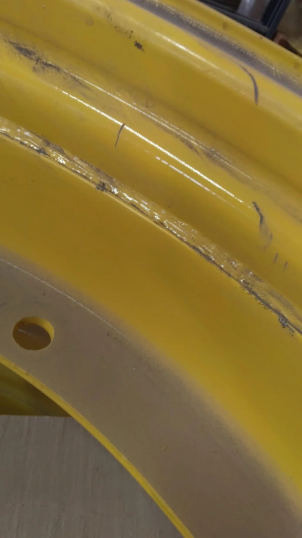 Take-Off 10 X 38 12-32.047-30.078 Rim & Rail Yellow Wheel image 2
