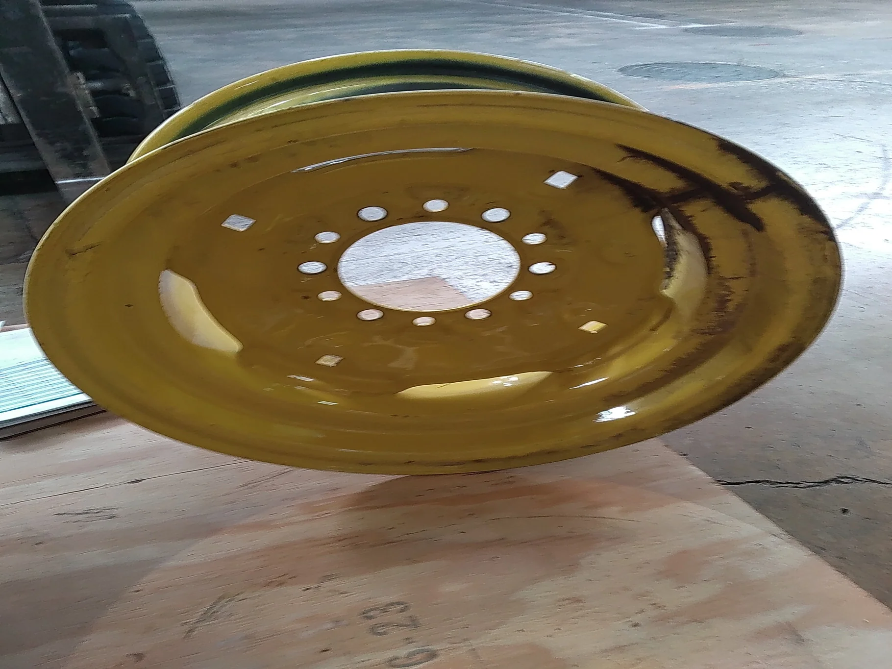 Take-Off 8 X 15 6-6-4.625 Solid Wheel Yellow Wheel