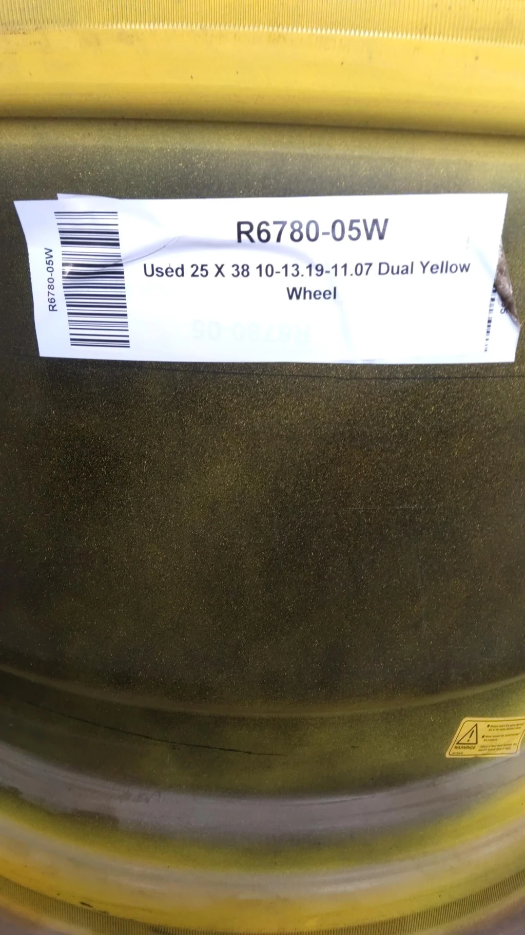 Used 25 X 38 10-13.19-11.07 Dual Yellow Wheel