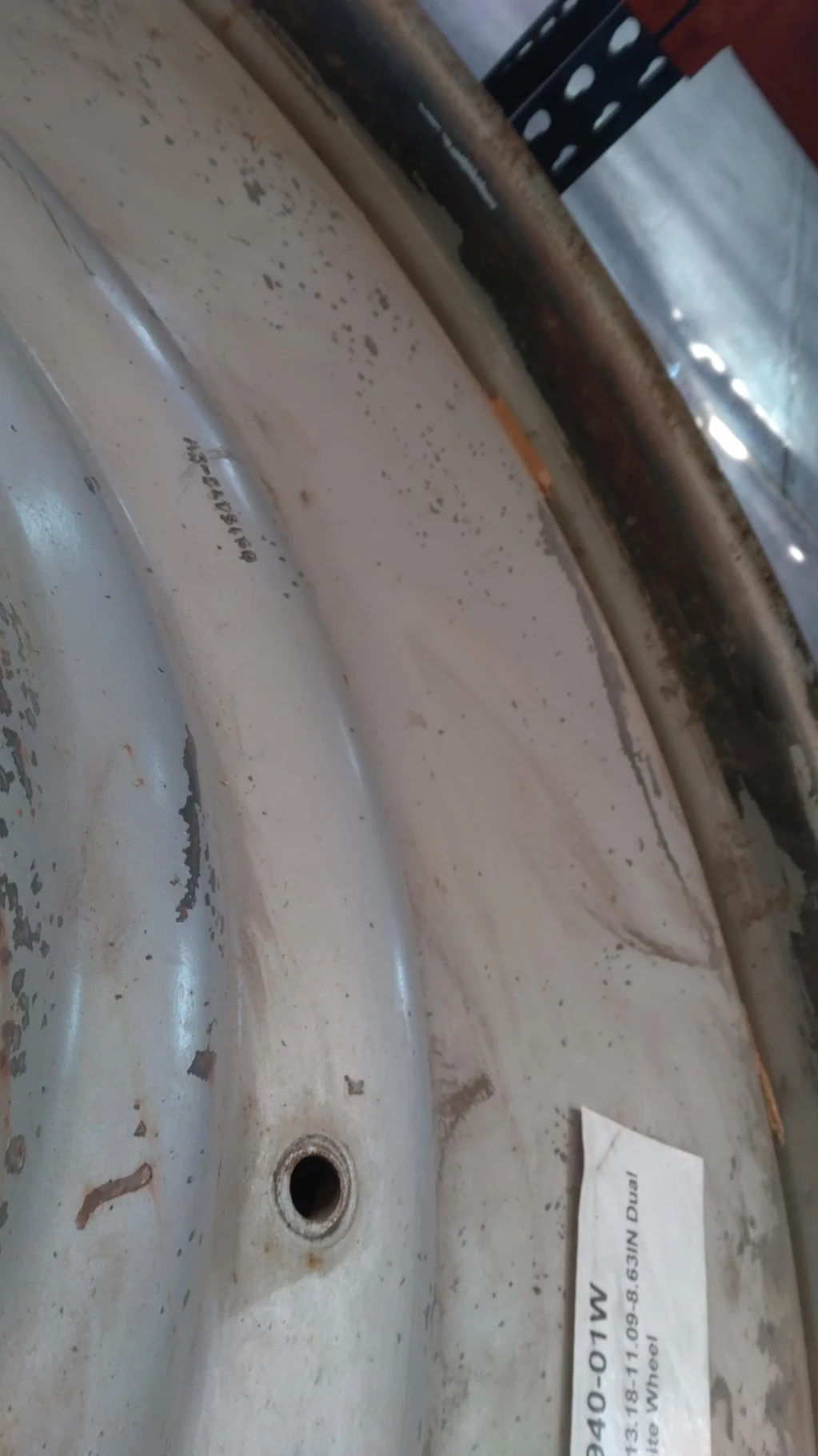 Used 12 X 54 10-13.18-11.09-8.63IN Dual White Wheel image 3