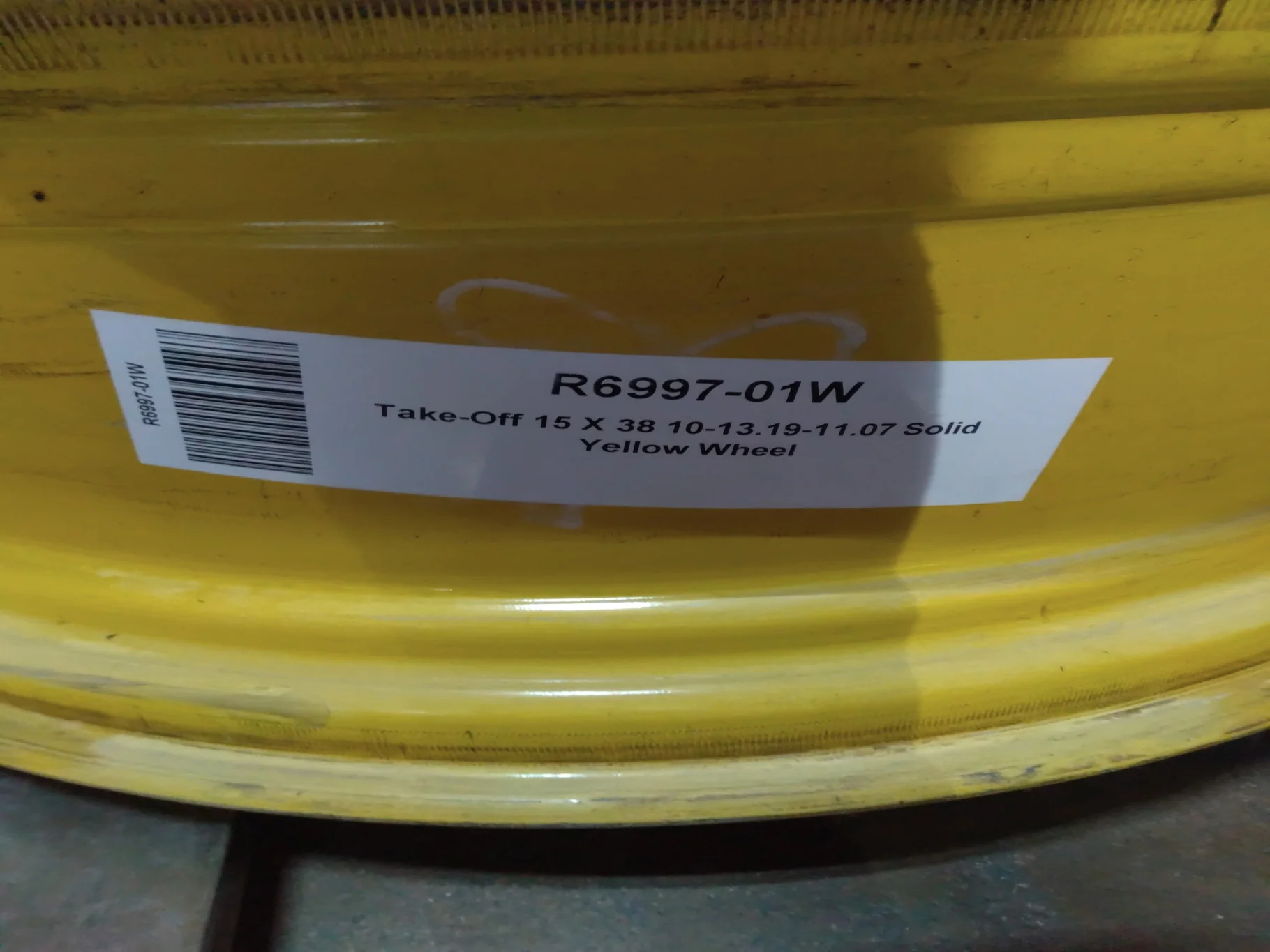 Take-Off 15 X 38 10-13.19-11.07 Solid Yellow Wheel image 3