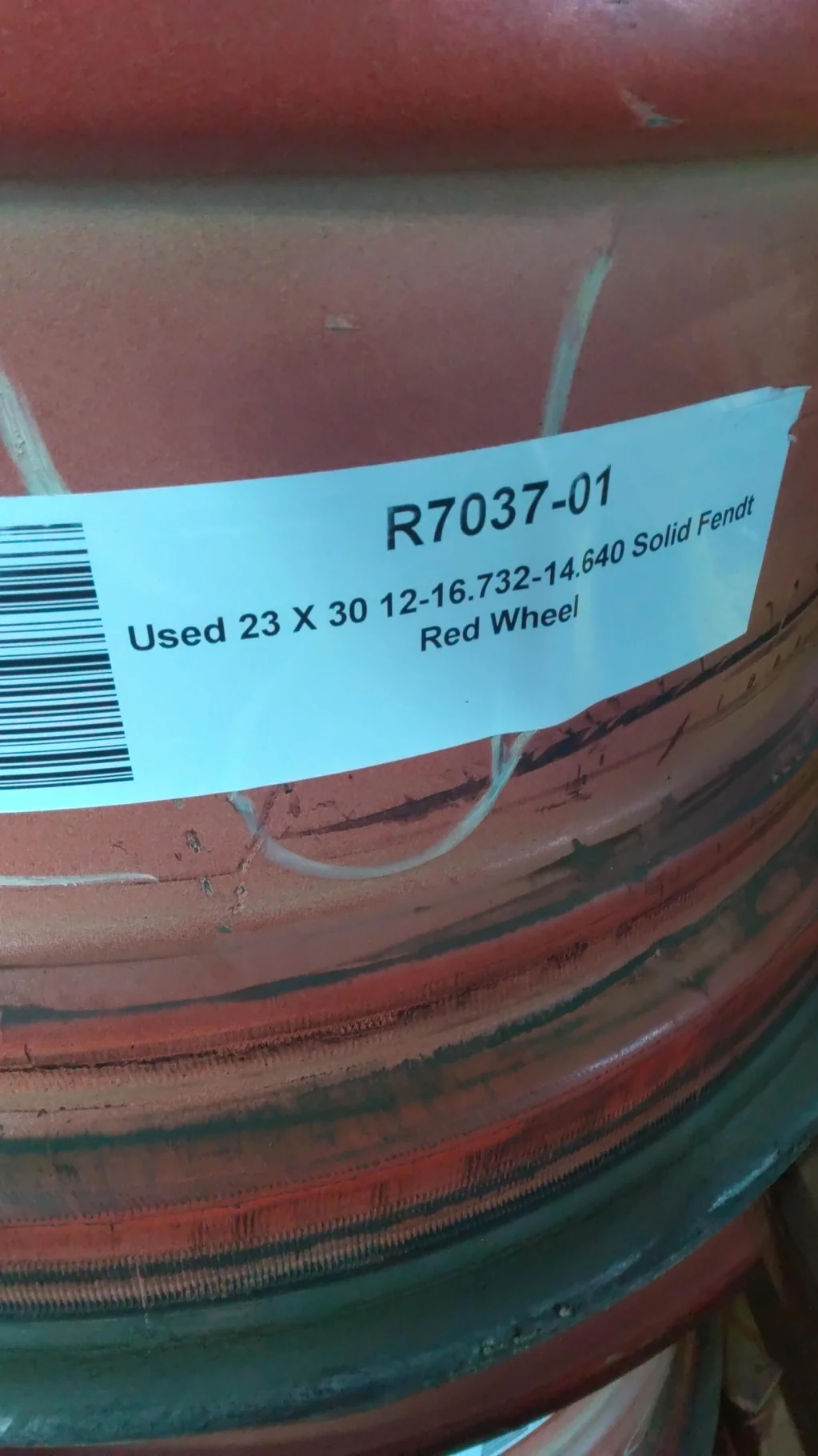 Used 23 X 30 12-16.732-14.640 Solid Fendt Red Wheel image 3