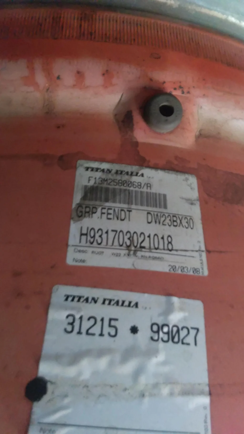 Used 23 X 30 12-16.732-14.640 Solid Fendt Red Wheel image 4