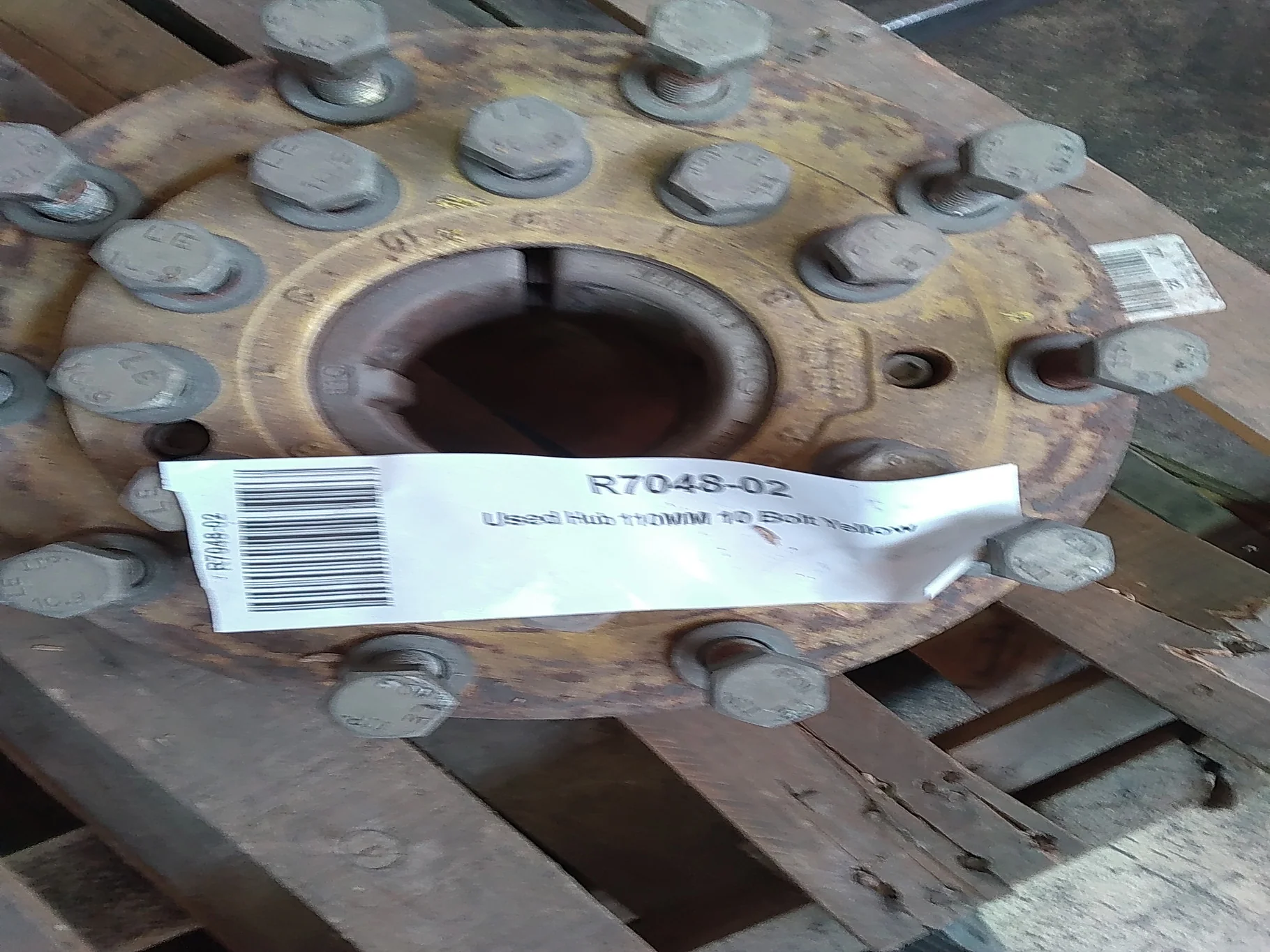 Used Hub 110MM 10 Bolt Yellow