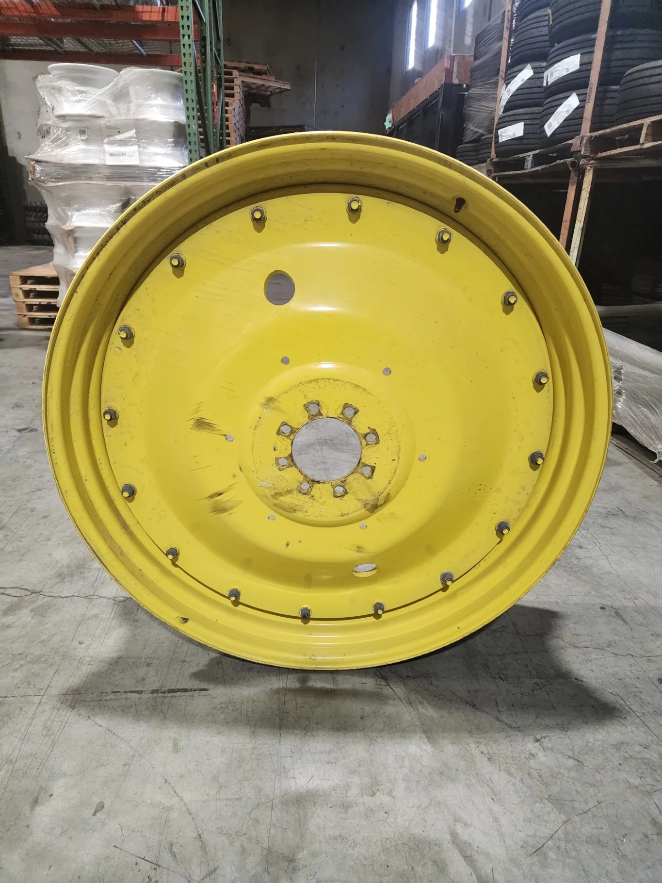 Take-Off 12 X 46 GKN 8-8-6 Rim & Rail Yellow Wheel w/ Disc