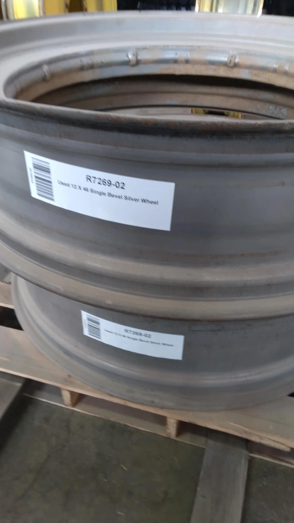 USED 12 X 46 SINGLE BEVEL SILVER WHEEL