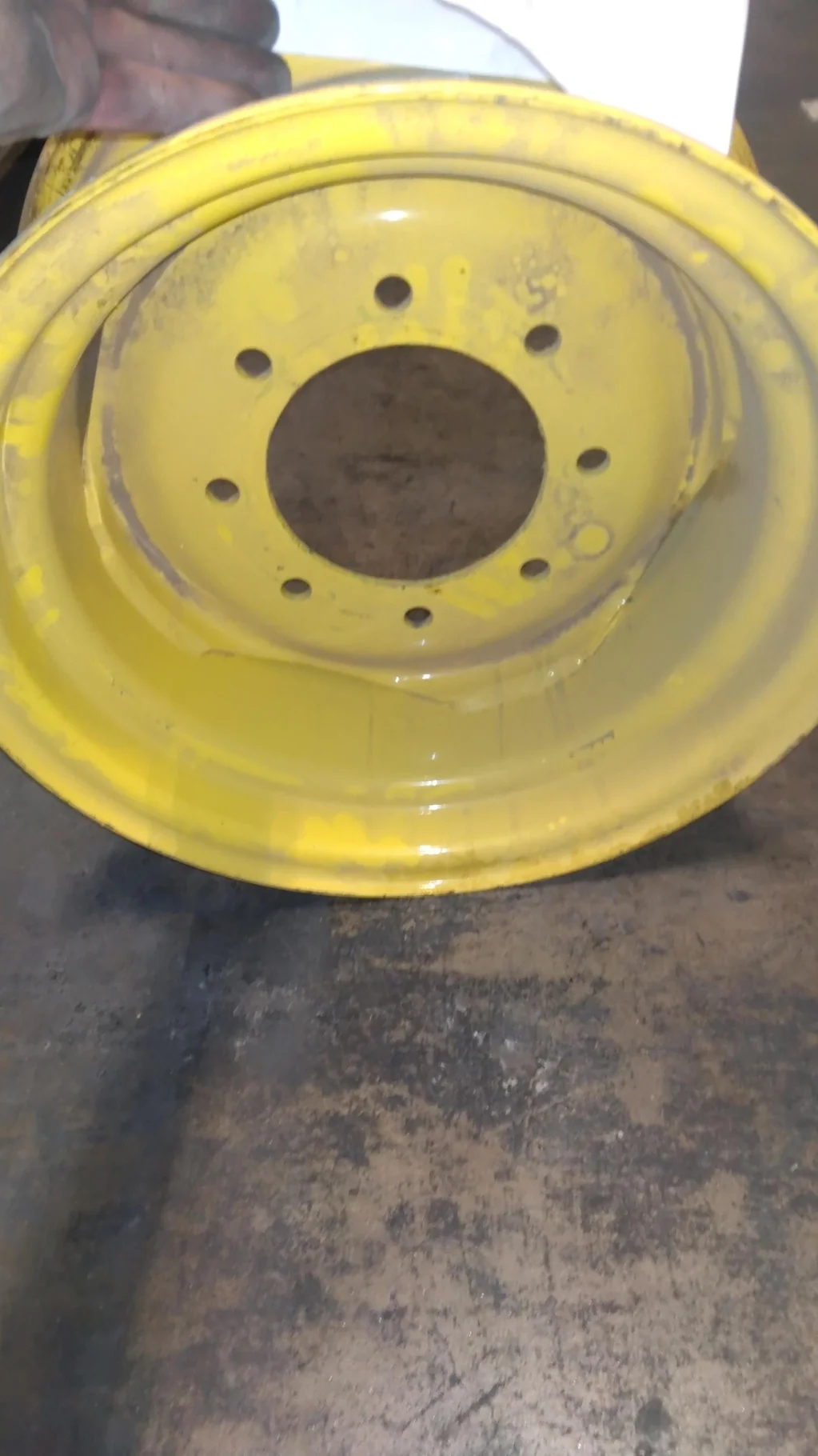 Used 8 X 16 GKN 8-8-6 Solid Yellow Wheel image 3