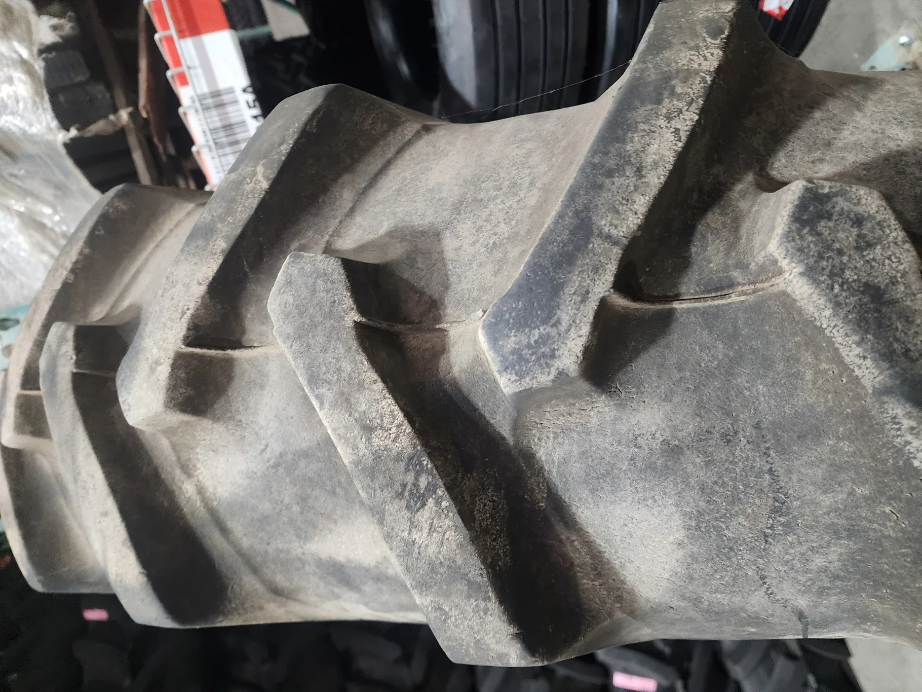 Used 12.4-42/10 Firestone Traction Field & Road TL R-1 90-95% on 10 X 42 8-8-6 Solid Yellow Wheel (A image 3