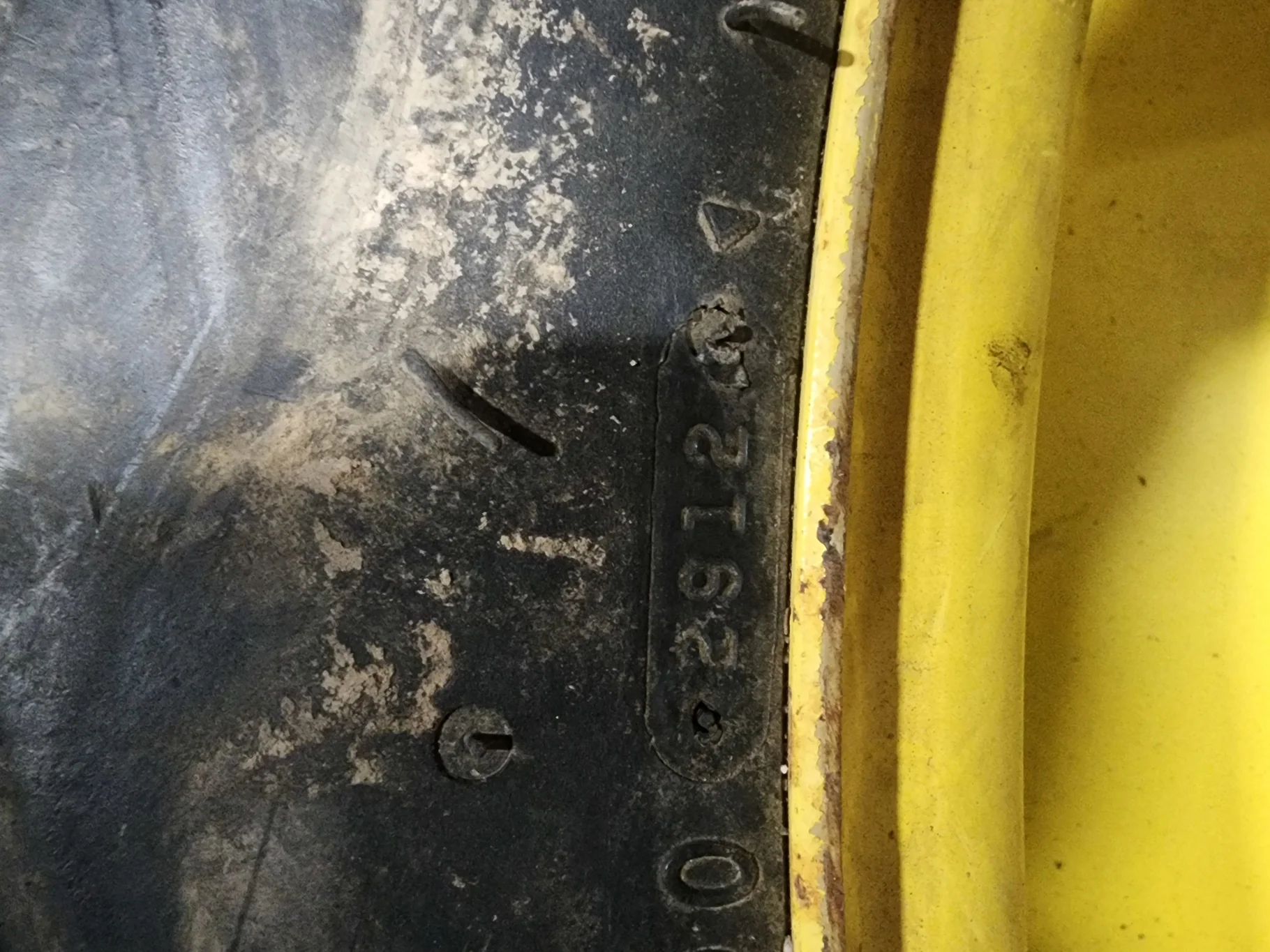 Used 12.4-42/10 Firestone Traction Field & Road TL R-1 90-95% on 10 X 42 8-8-6 Solid Yellow Wheel (A image 4