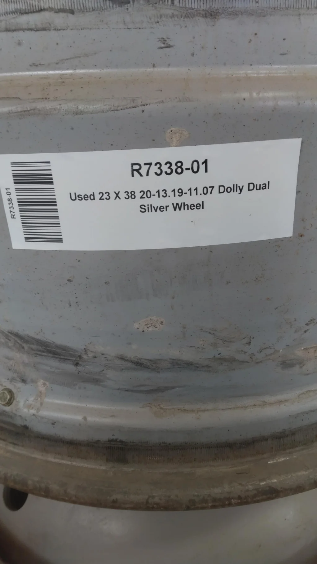 Used 23 X 38 20-13.19-11.07 Dolly Dual Silver Wheel image 5