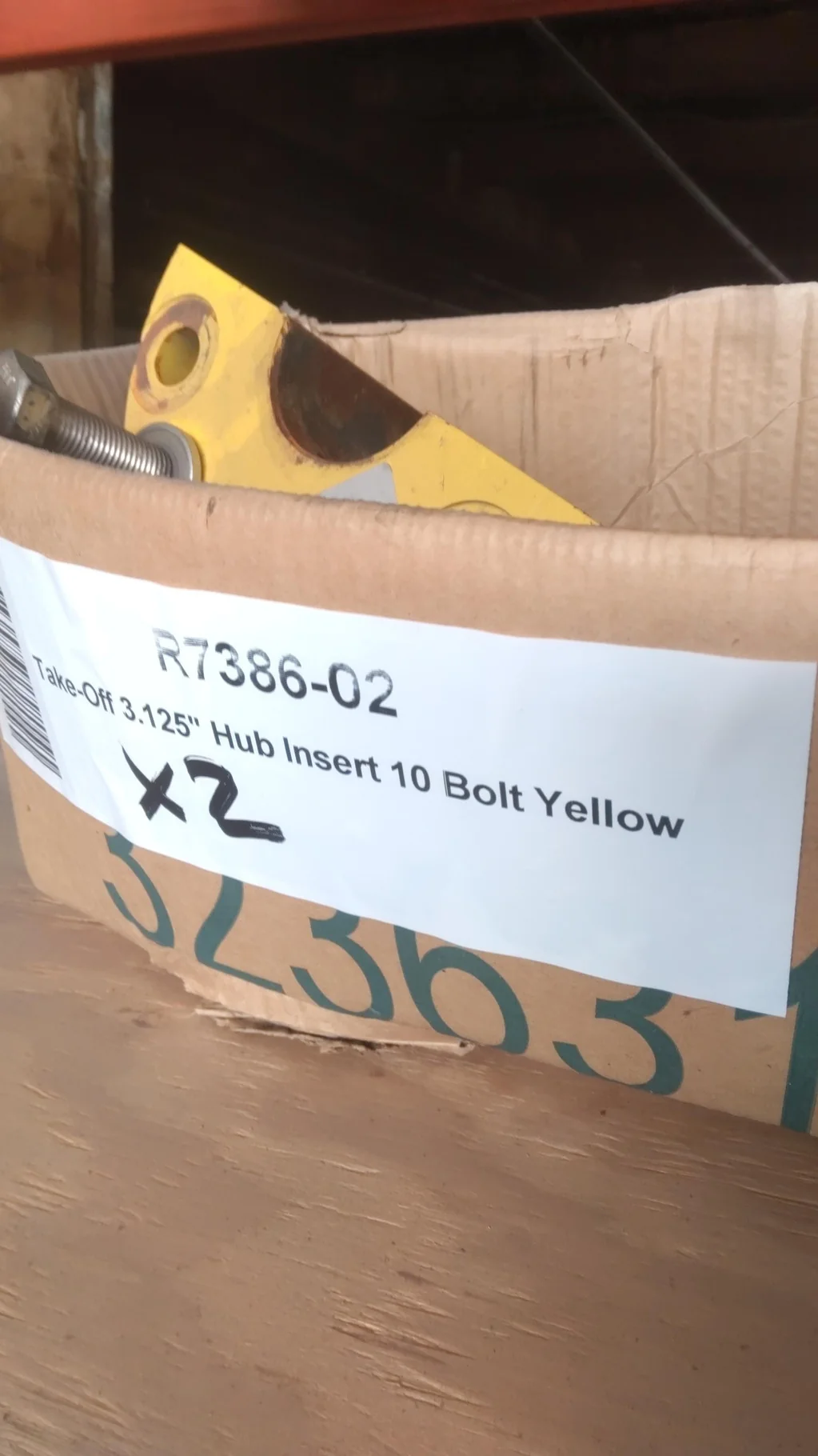 Take-Off 3.125" Hub Insert 10 Bolt Yellow image 3