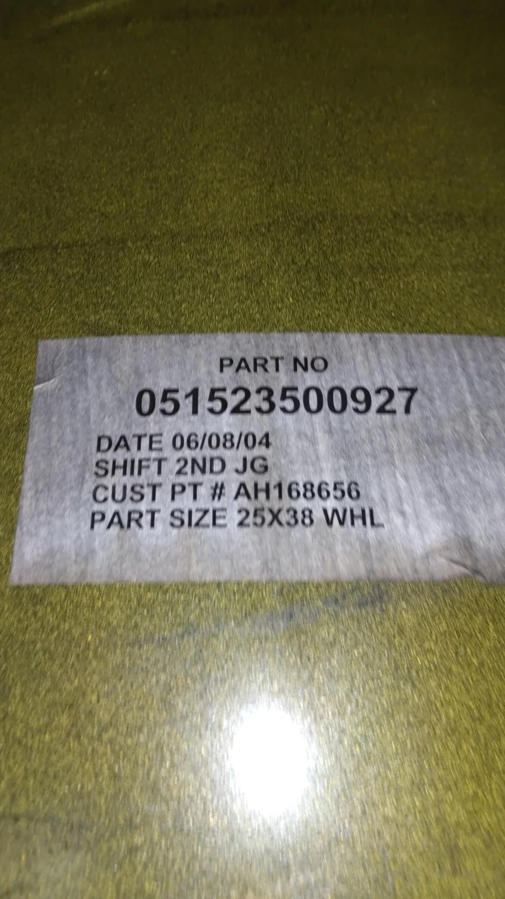 Used 25 X 38 10-13.19-11.07 Combine Yellow Wheel image 2