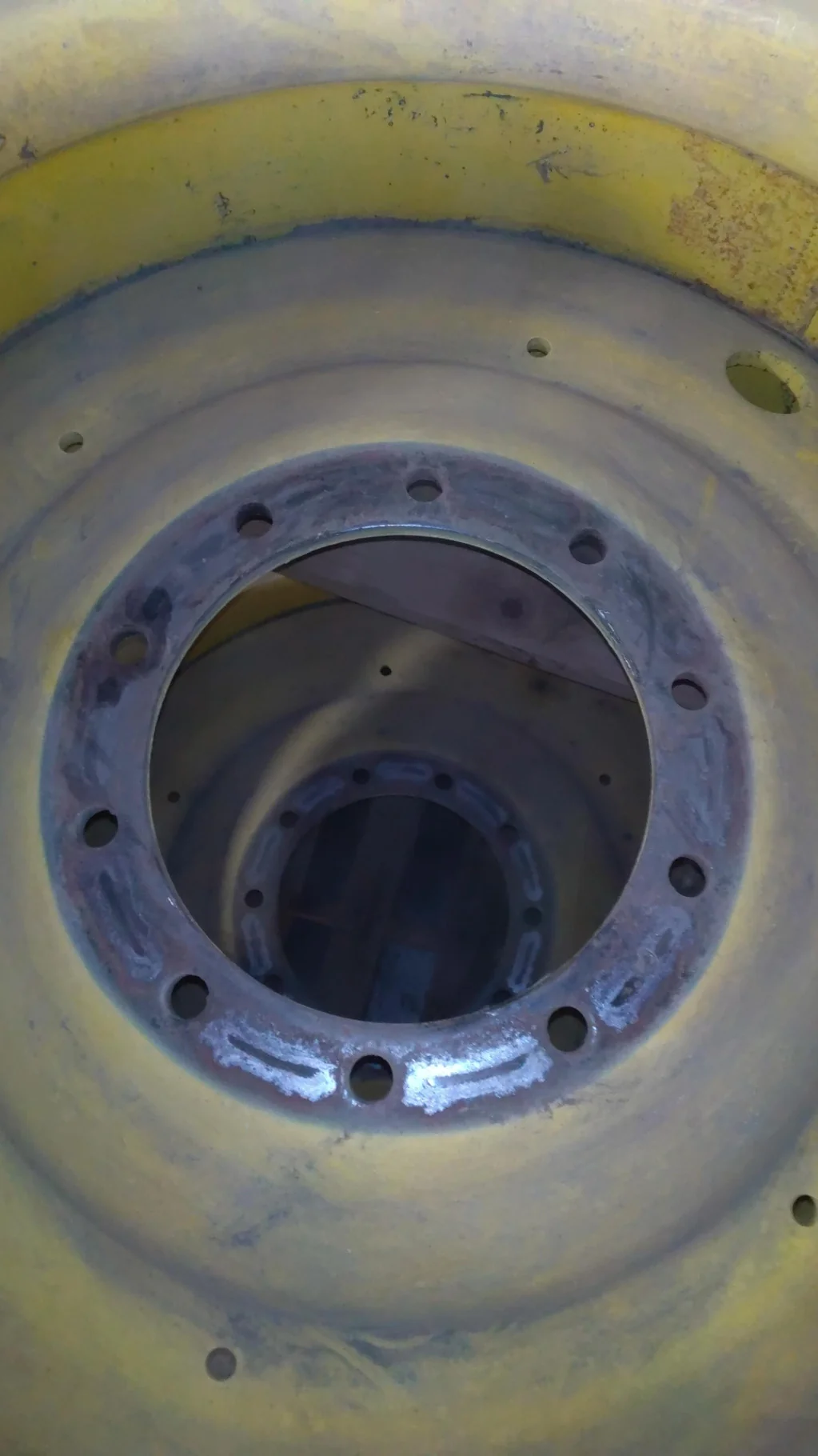 Used 25 X 38 10-13.19-11.07 Combine Yellow Wheel image 5