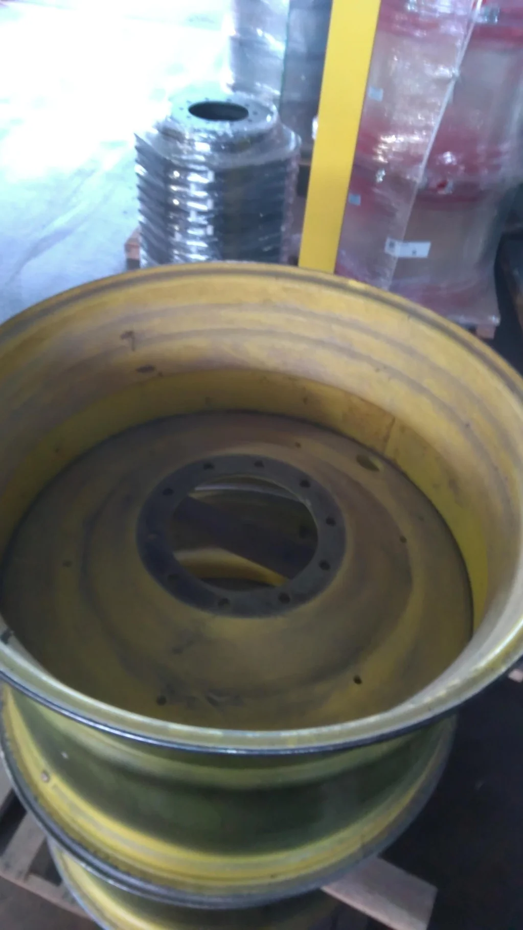 Used 25 X 38 10-13.19-11.07 Combine Yellow Wheel image 6