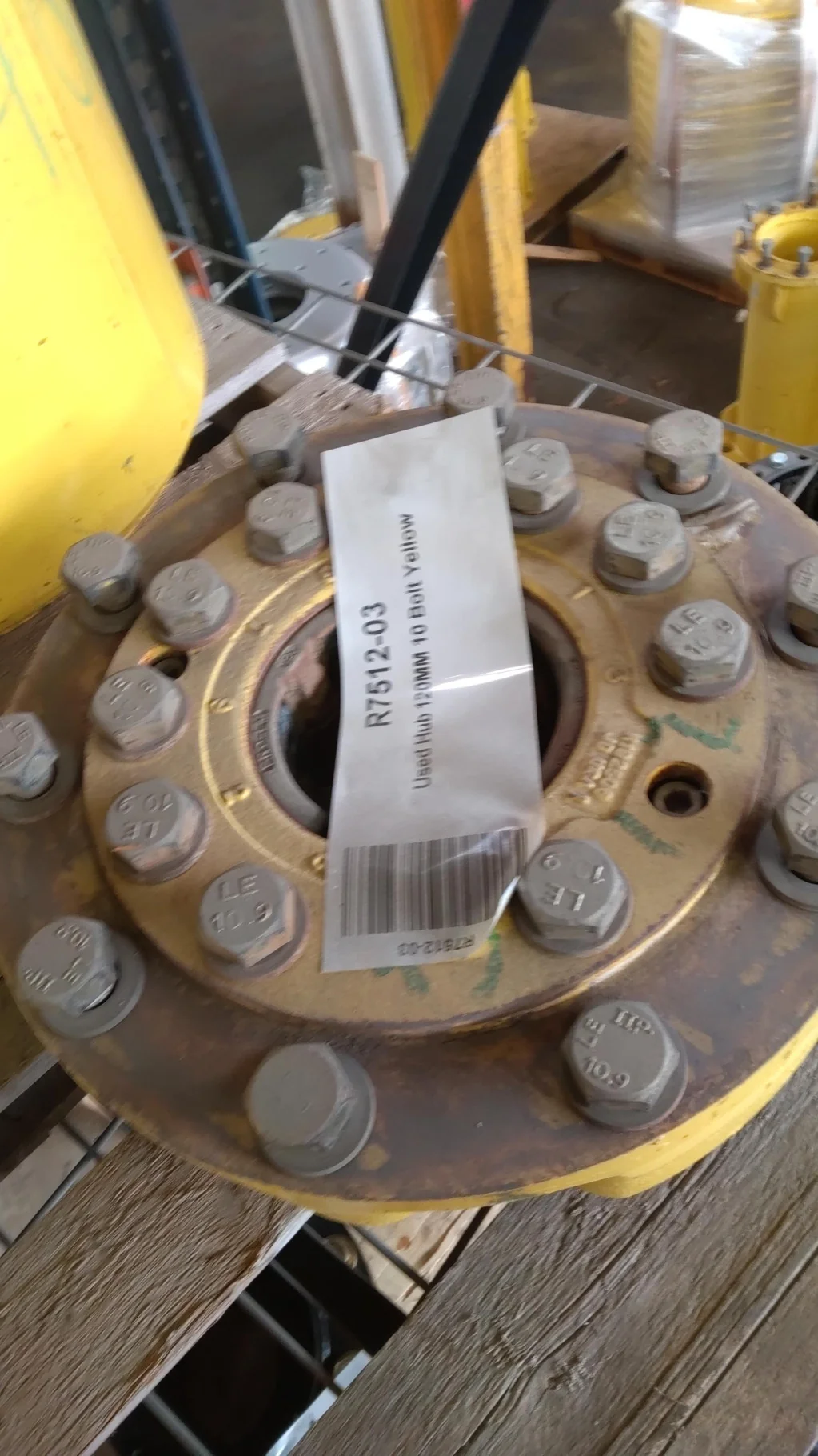Used Hub 120MM 10 Bolt Yellow