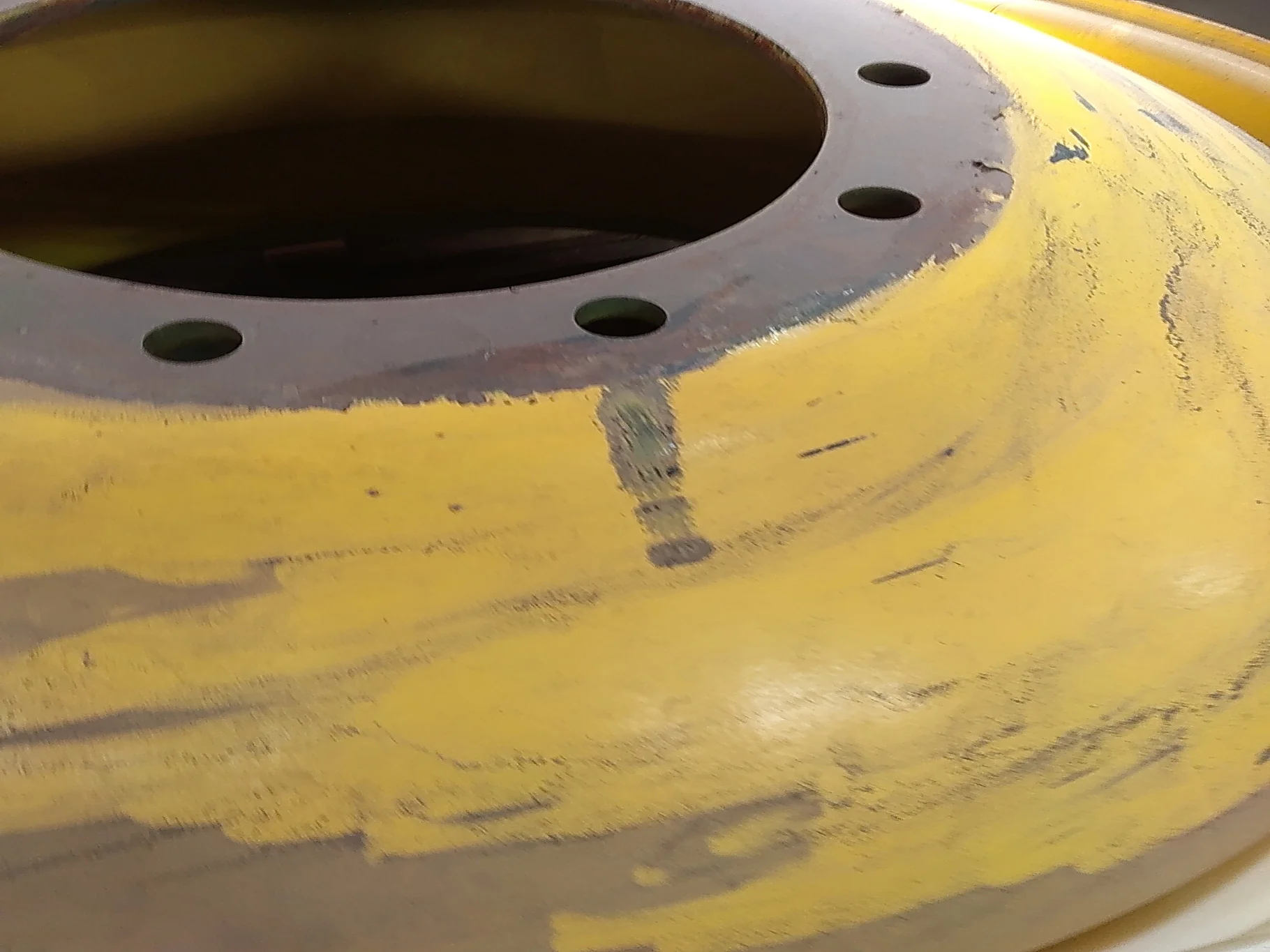 USED 16 x 42 10-13.187-11.07-14.4 (INSIDE) DOLLY DUAL YELLOW WHEEL image 2