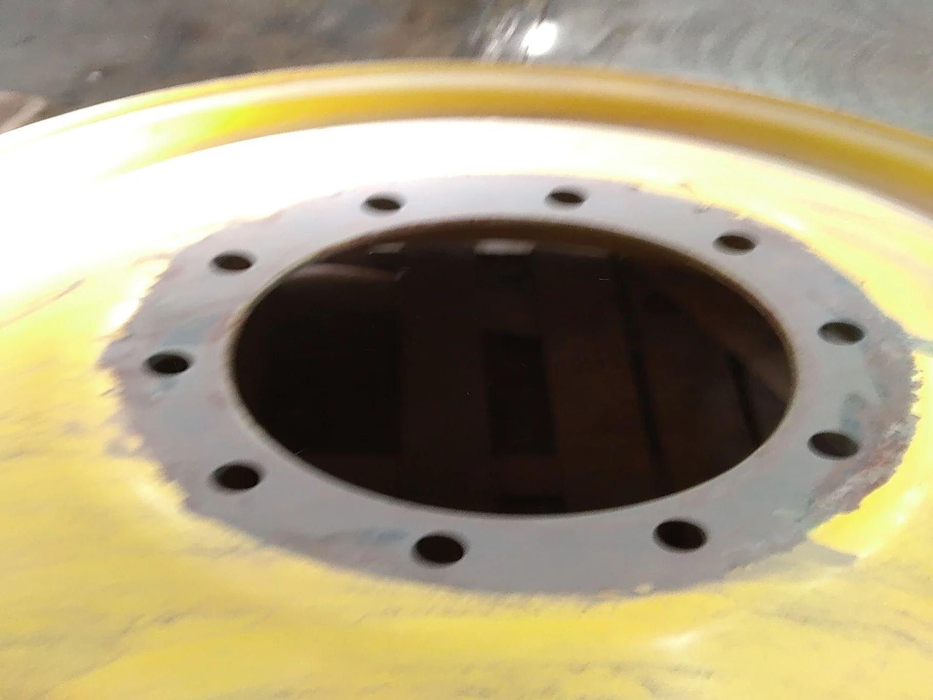 USED 16 x 42 10-13.187-11.07-14.4 (INSIDE) DOLLY DUAL YELLOW WHEEL image 6