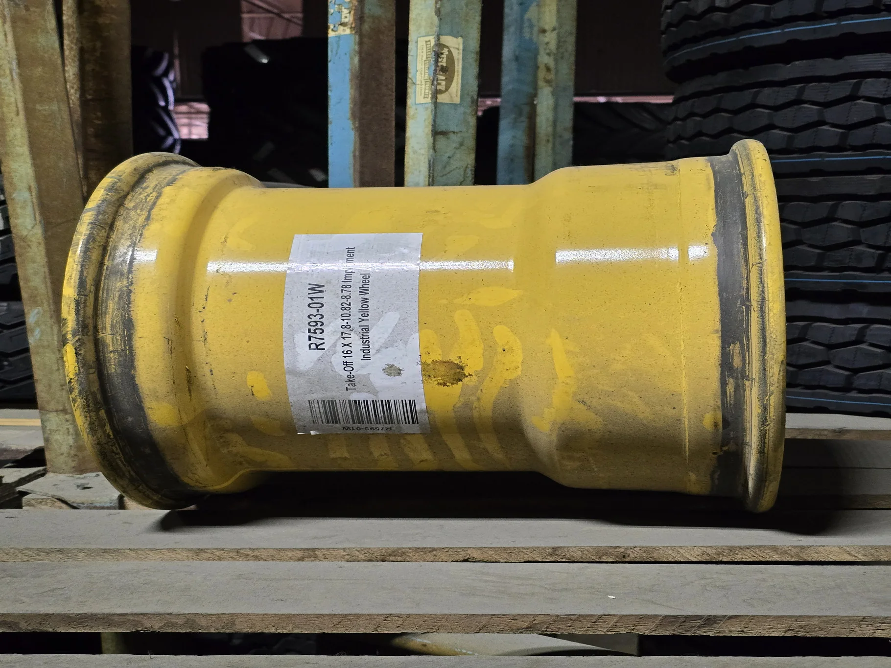 Take-Off 16 X 17 8-10.82-8.78 Implement Industrial Yellow Wheel