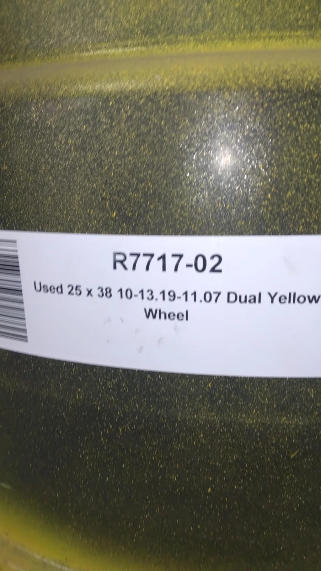 Used 25 x 38 10-13.19-11.07 Dual Yellow Wheel image 4