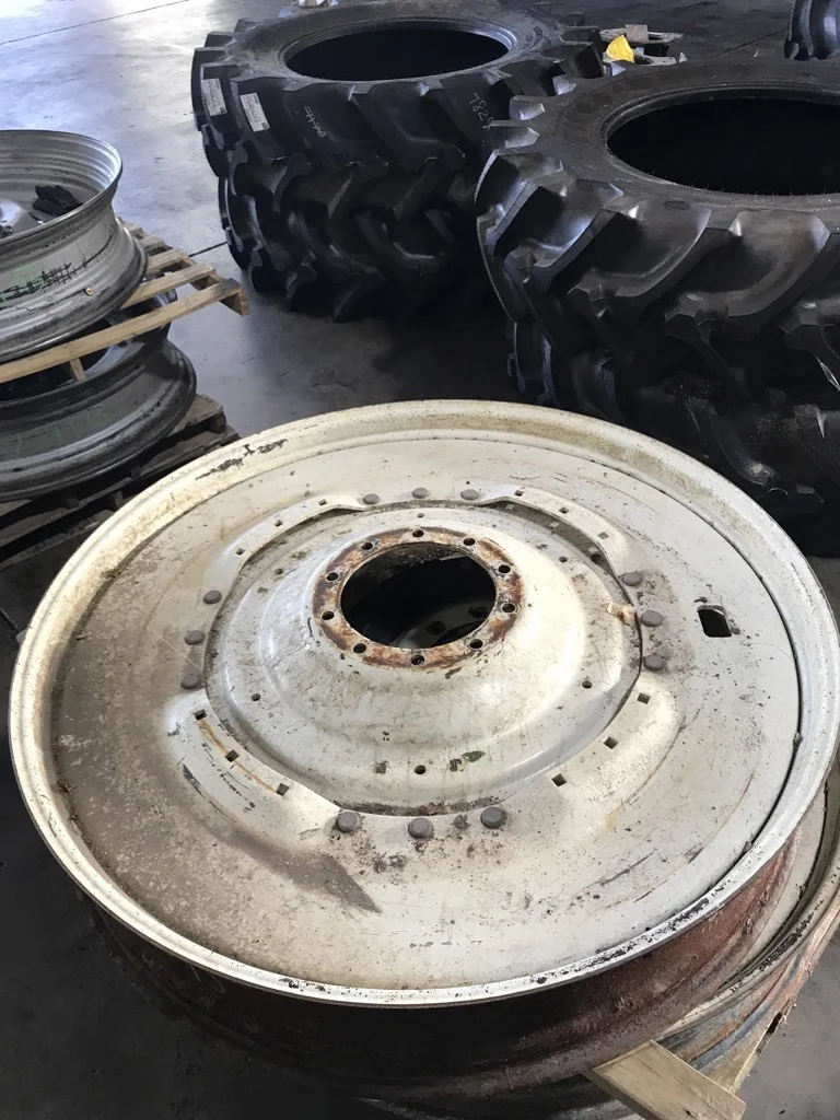 Used 10 x 54 10-13.19-11.07 Waffle 3 Bolt White Wheel w/ Disc (Assembly)