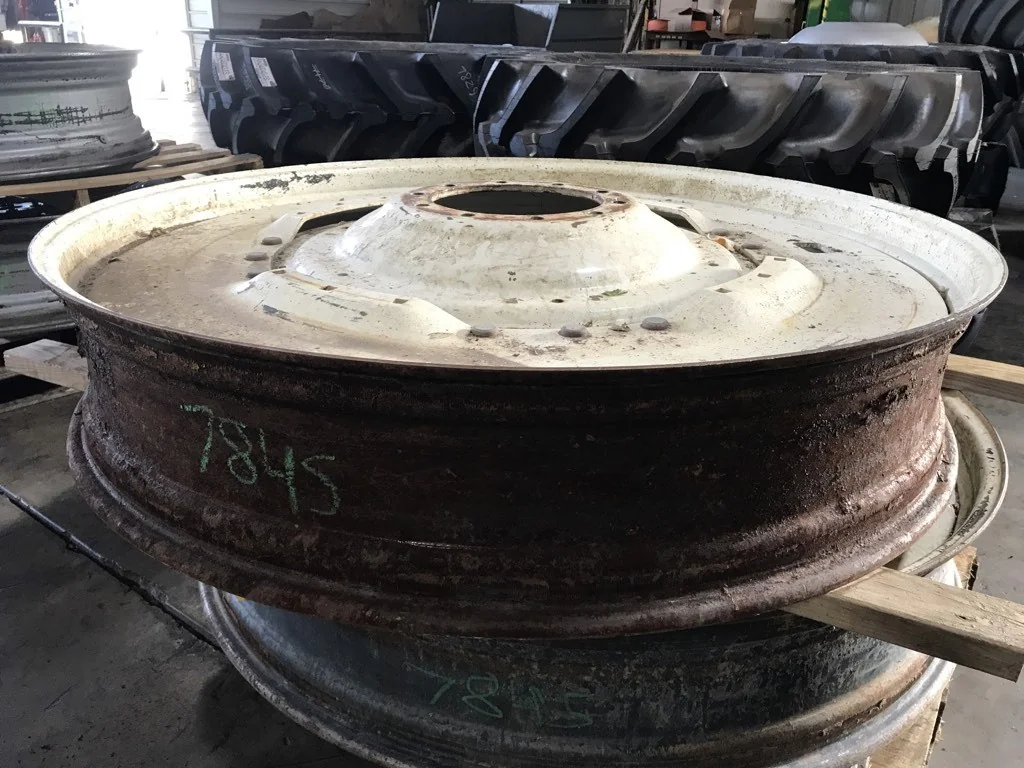 Used 10 x 54 10-13.19-11.07 Waffle 3 Bolt White Wheel w/ Disc (Assembly) image 2
