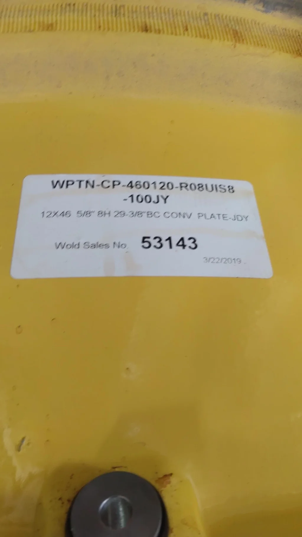 Used 12 X 46 8-29.375-27.375 Rim & Rail Yellow Wheel image 4