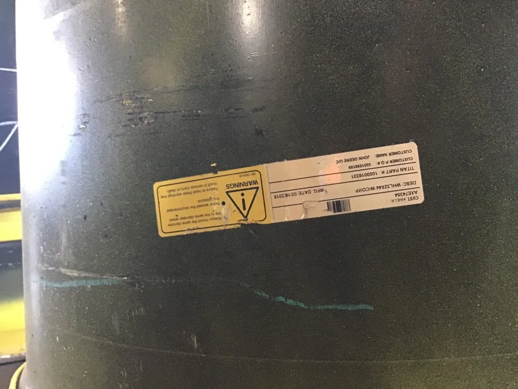 Used 44 X 32  20-13.19-11.07 Combine Yellow Wheel image 3