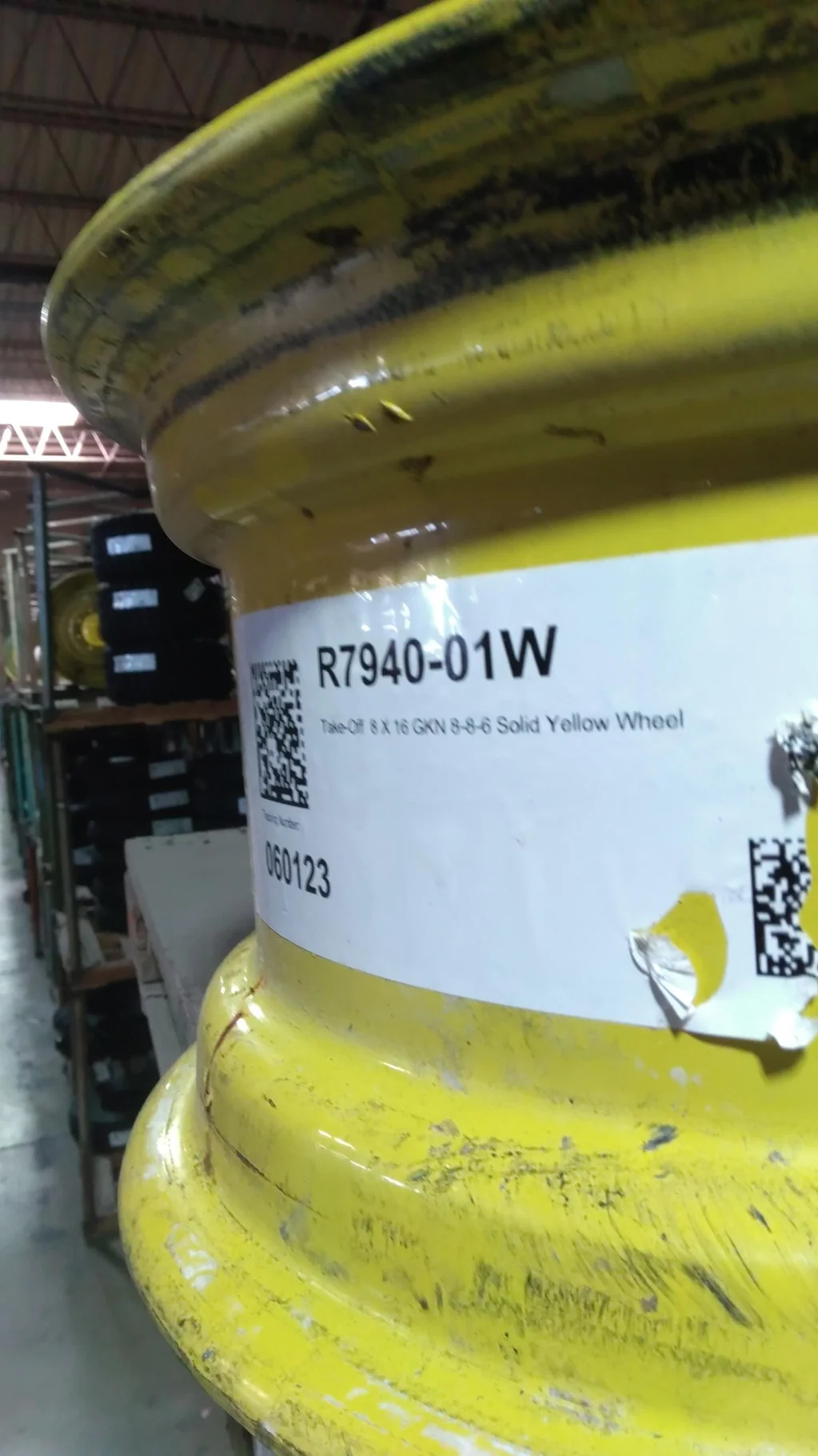 Take-Off 8 X 16 GKN 8-8-6 Solid Yellow Wheel
