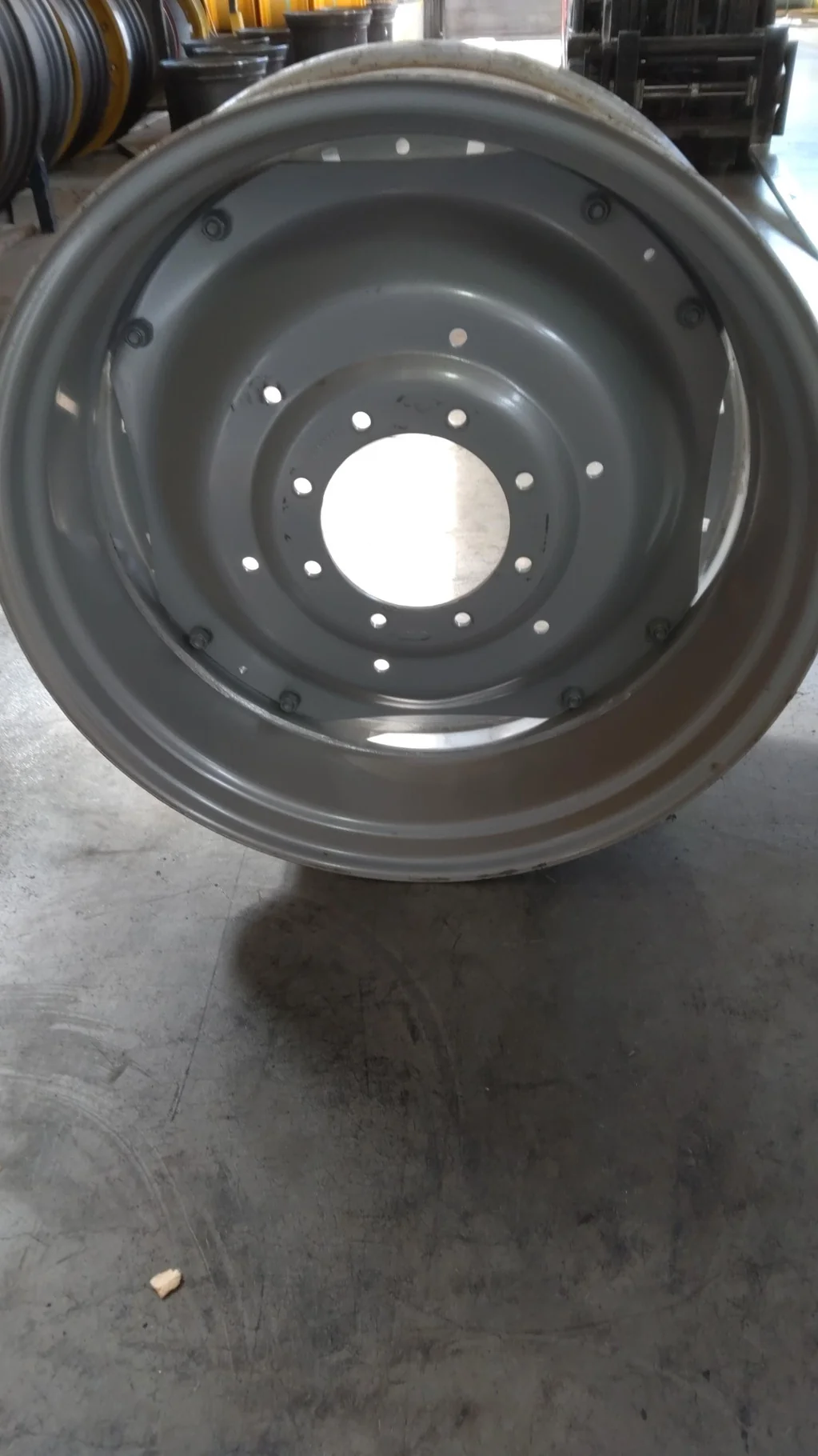 USED 15 X 34 8-10.82-8.78 Waffle 2 Bolt Silver Wheel w/ Disc image 4