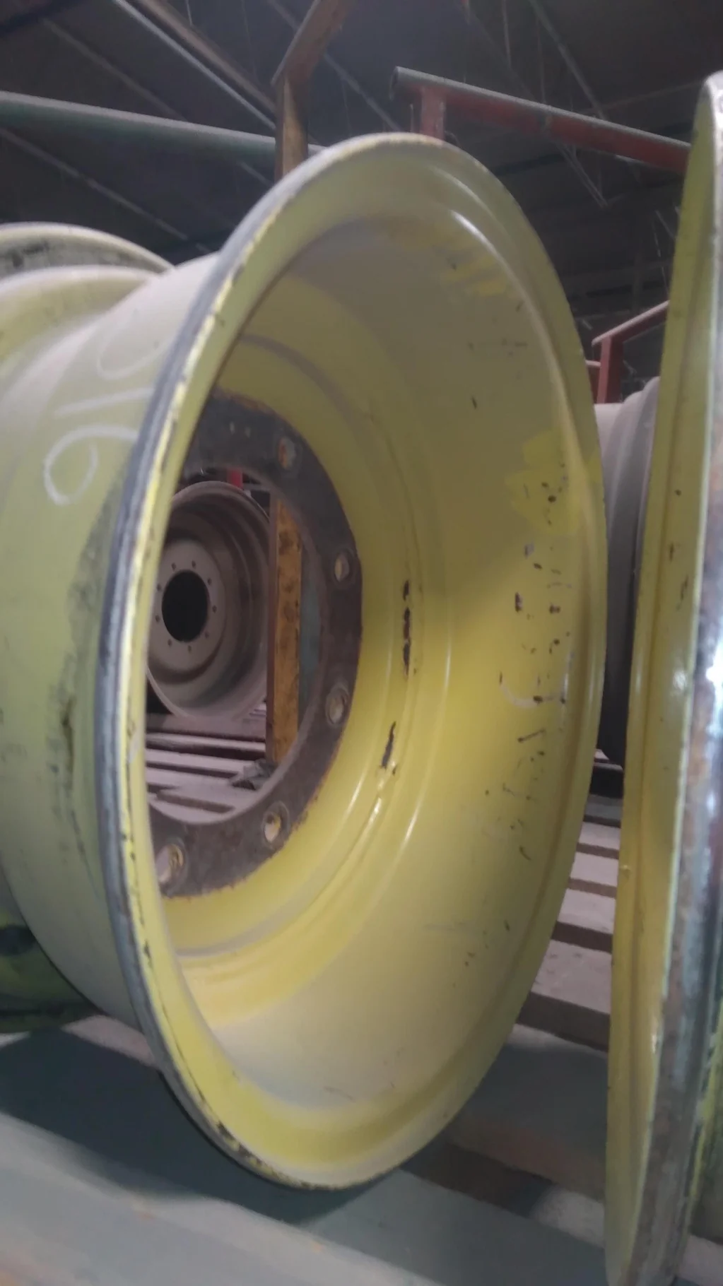 Used 9 X 18 GKN 8-10.82-8.78 Implement Yellow Wheel
