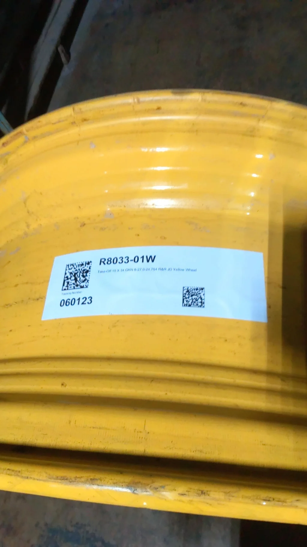 Take-Off 15 X 34 GKN 8-27.0-24.754 R&R JD Yellow Wheel image 3