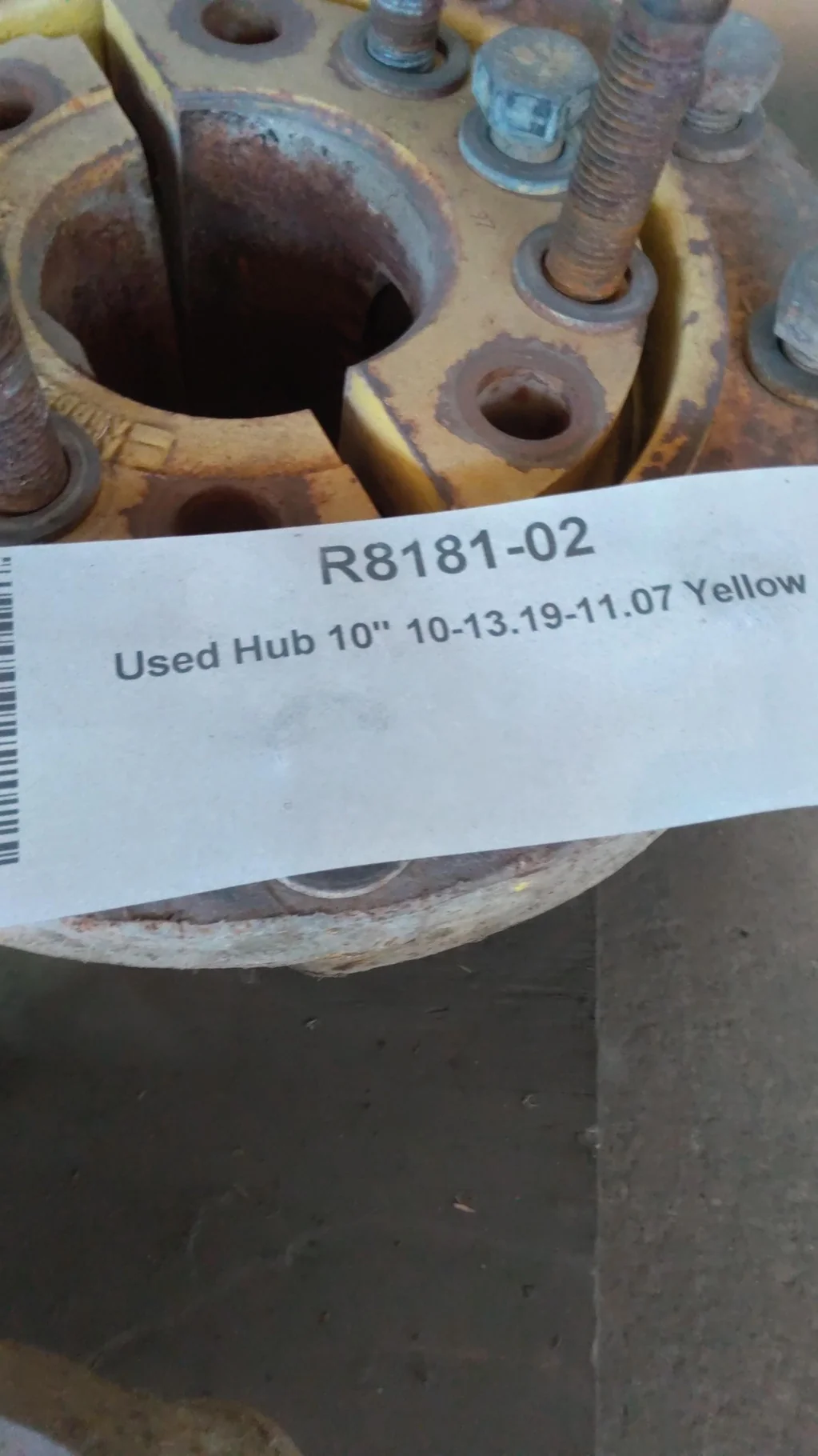 Used Hub 10" 10-13.19-11.07 Yellow image 2