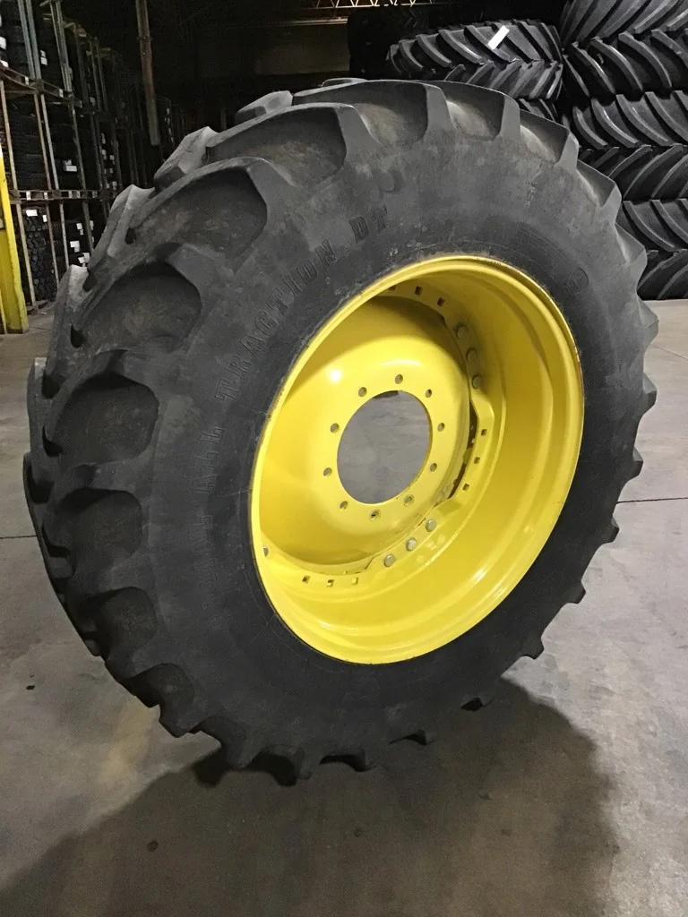 Used 420/85R34 147B Firestone Radial All Traction DT TL R-1W 55-60% on 15 X 34 10-13.19-11.07 Waffle