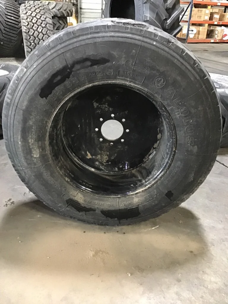 Used 13 X 22.5 8-6.5 Black Wheel image 2