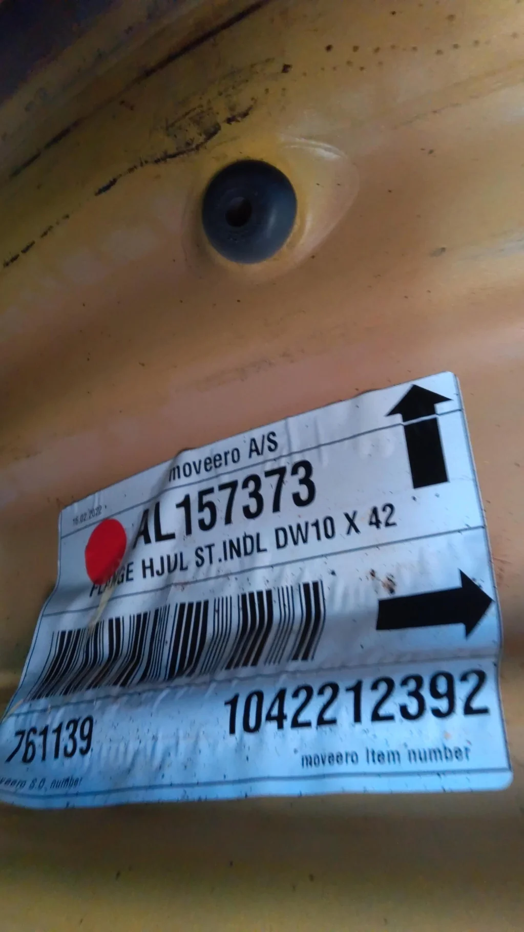 Used 10 X 42 Moveero 8-10.82-8.78 4/2 Rail Yellow Wheel w/ Disc image 6