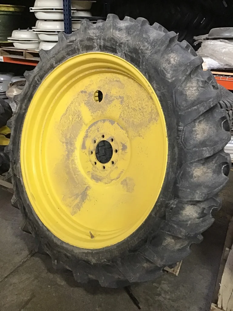 Used 12.4-42/10 Firestone Traction Field & Road TL R-1 80-85% on 10 X 42 GKN 8-8-6.0-8.812FS Yellow image 3