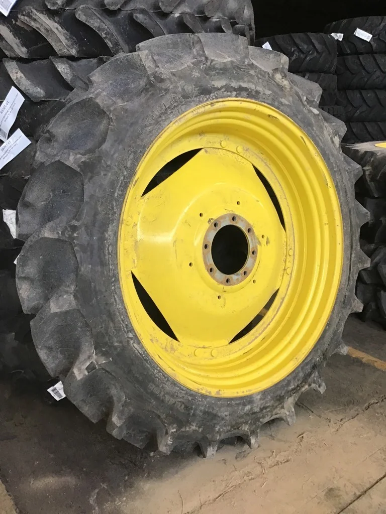 Used 13.6-46/6 Firestone Champion Spade Grip TL R-2 55-60% on 12 X 46 gkn 8-10.82-8.78 4/2 Rail Yell