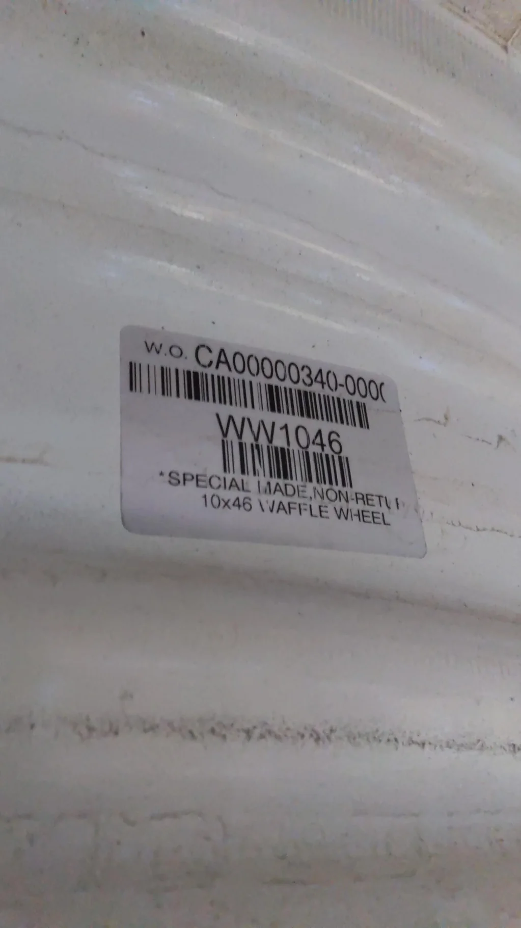 Take-Off 10 X 46 8-8-5.5 (4" Draw) Waffle 3 Bolt Wheel w/ Disc