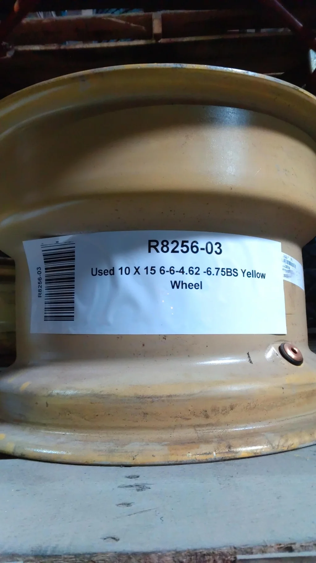 Used 10 X 15 6-6-4.62 -6.75BS Yellow Wheel image 3