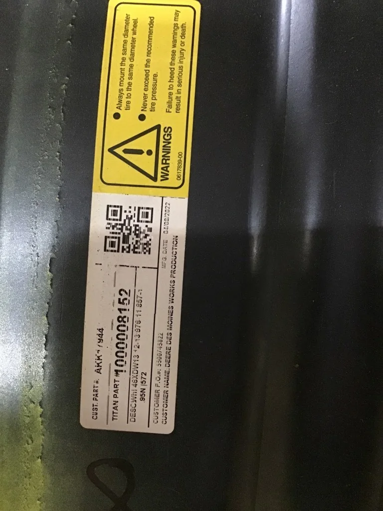 Take-Off 13 X 46 12-13.976-11.857 -1.95IN Bubble Disc Yellow Wheel image 2