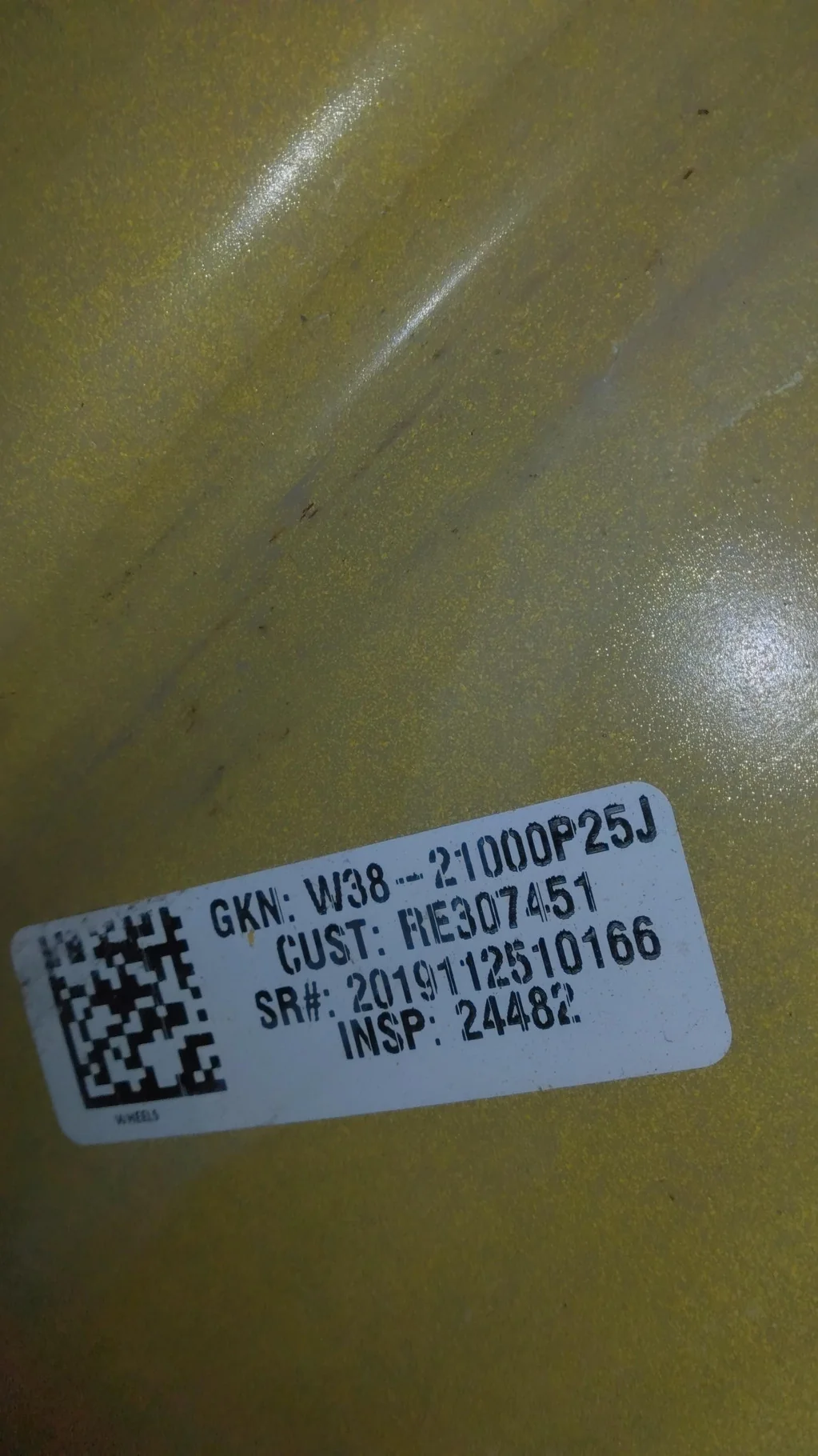 27 X 38 20-13.189-11.063 -0.315OS GKN YELLOW WHEEL image 4