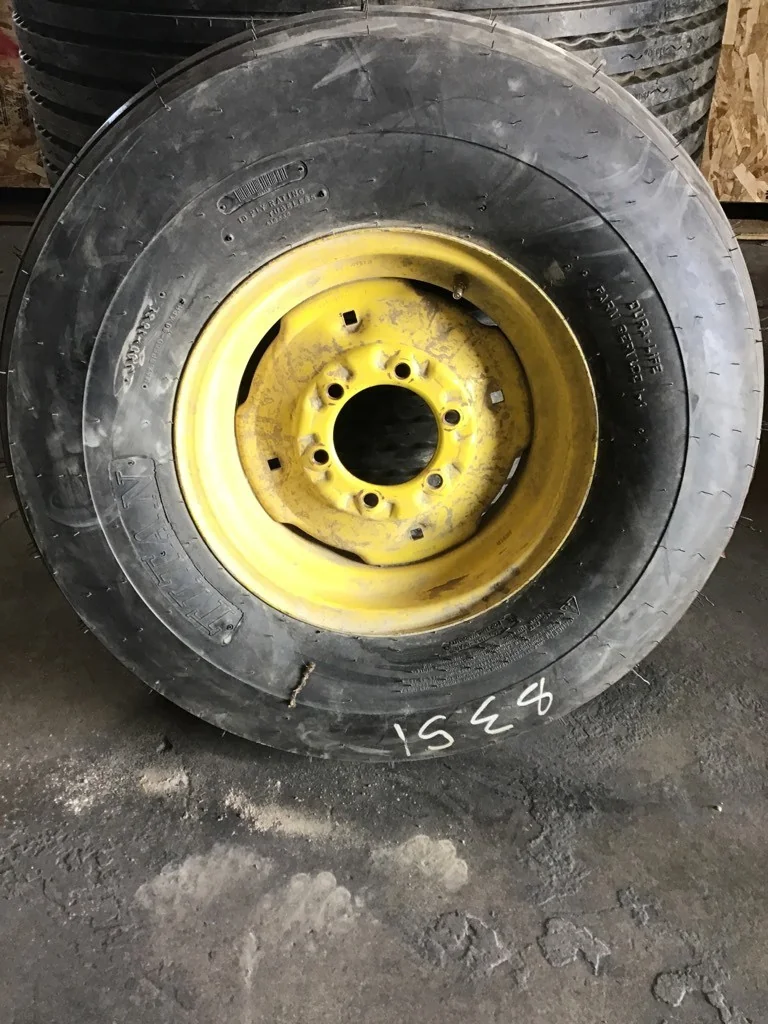Take-Off 9.00-16/10 Titan Dura-Life TL I-1 95-100% on 5.5 X 16 6-6-4.62 Implement Yellow Wheel